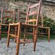 4 oak mulched chairs