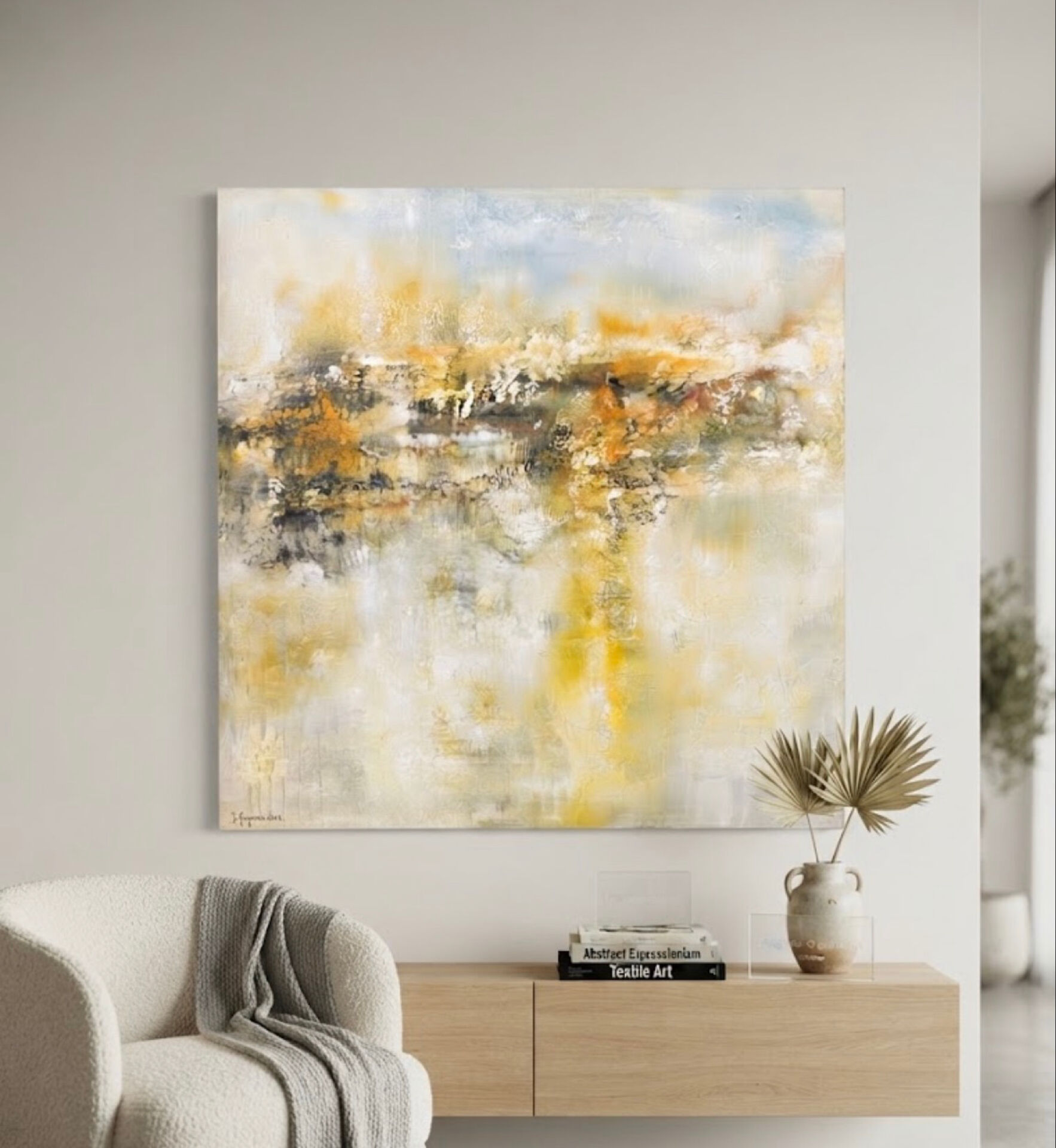 Contemporary Abstract Painting Canvas 100x100 cm