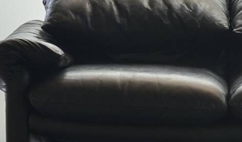 High-end black leather sofa Maralunga by Vico Magistretti for Cassina