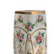 Pair of vases in enamelled and gilded crystal Rose motifs