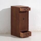 Small antique Japanese cedar furniture with a door and drawers – Taishō / early Shōwa period (circa 1912-1945)
