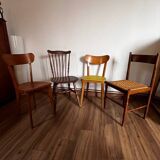 Set of 4 mismatched chairs