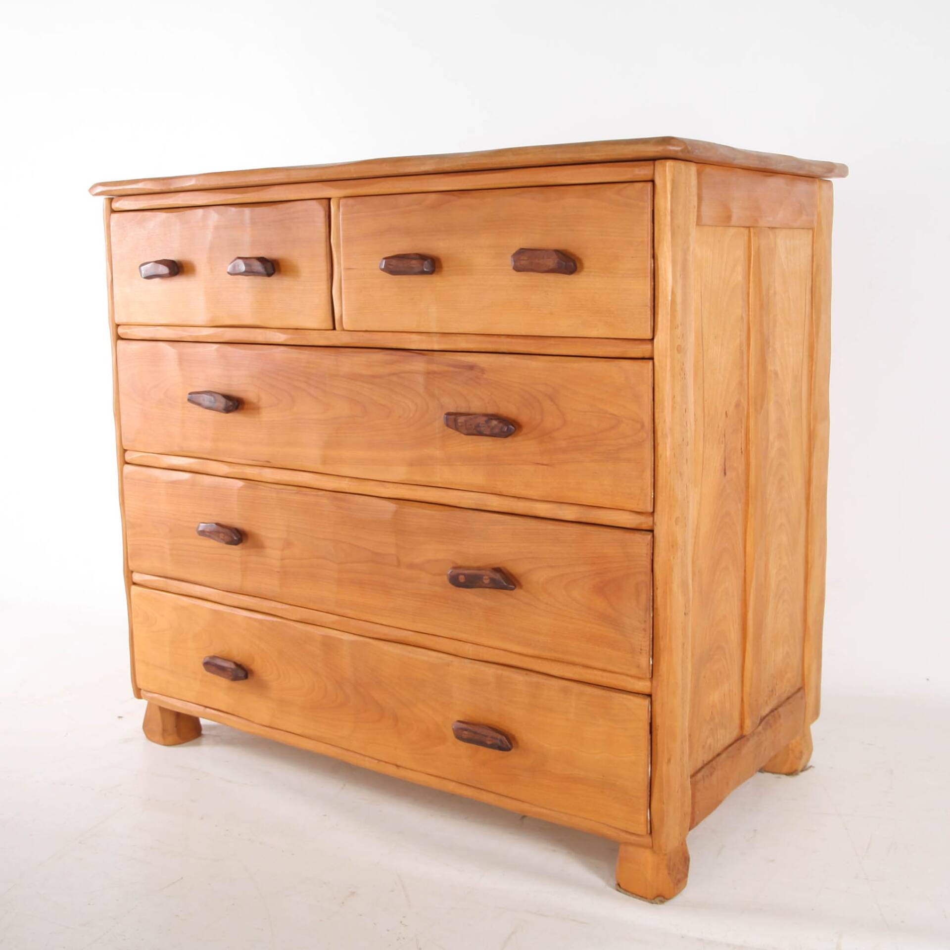 Elm "organic" chest of drawers
