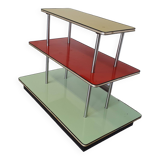 Store of trade French design enamelled table 1960 Old trade display 3 trays by Aubeco.