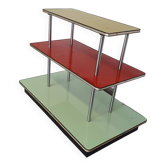 Store of trade French design enamelled table 1960 Old trade display 3 trays by Aubeco.