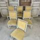 Série de 6 chaises de style Louis XVI laquée blanc circa 1900