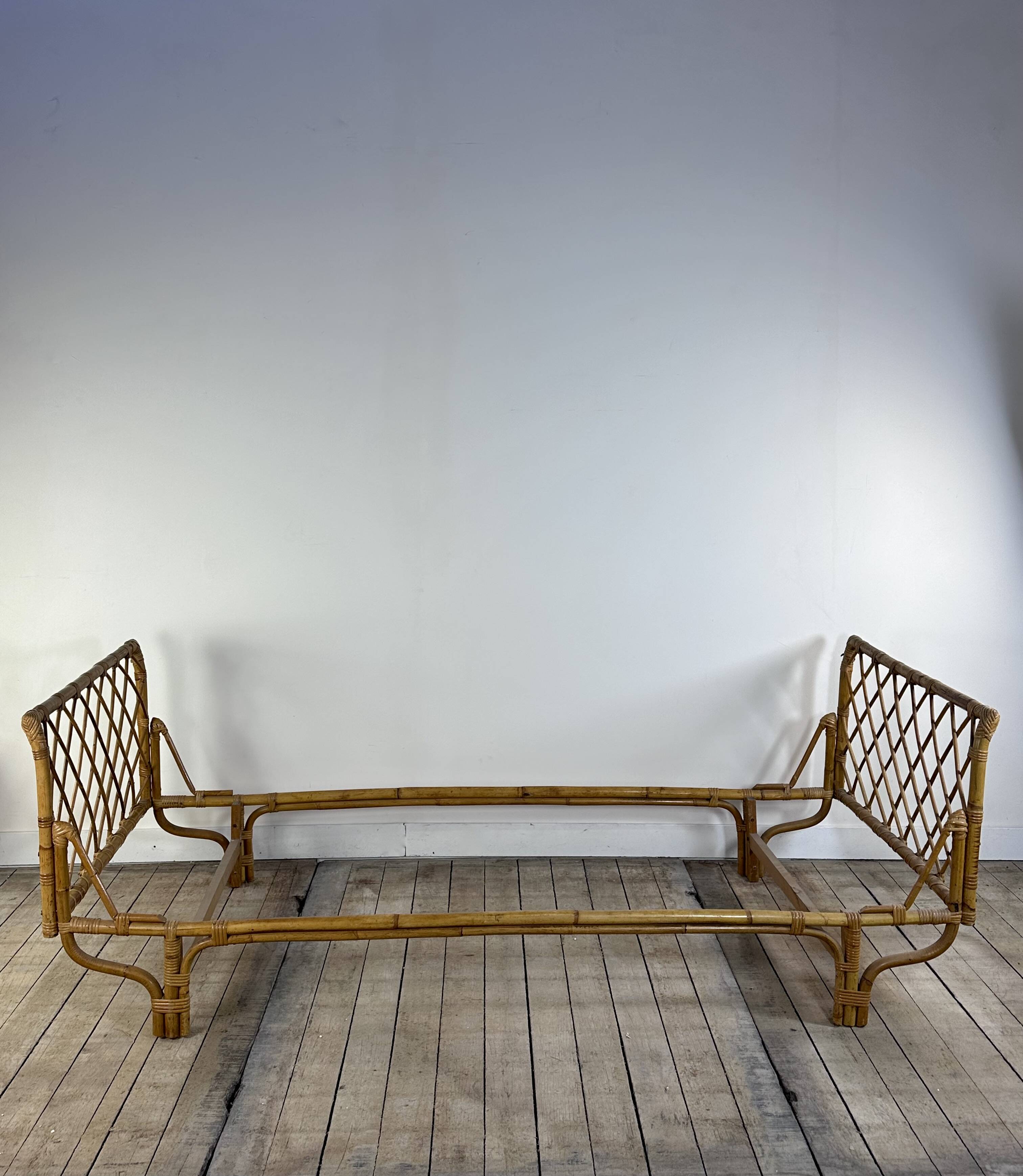 Lit en rotin et bambou, 1960