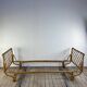 Vintage rattan and bamboo bed 1960s