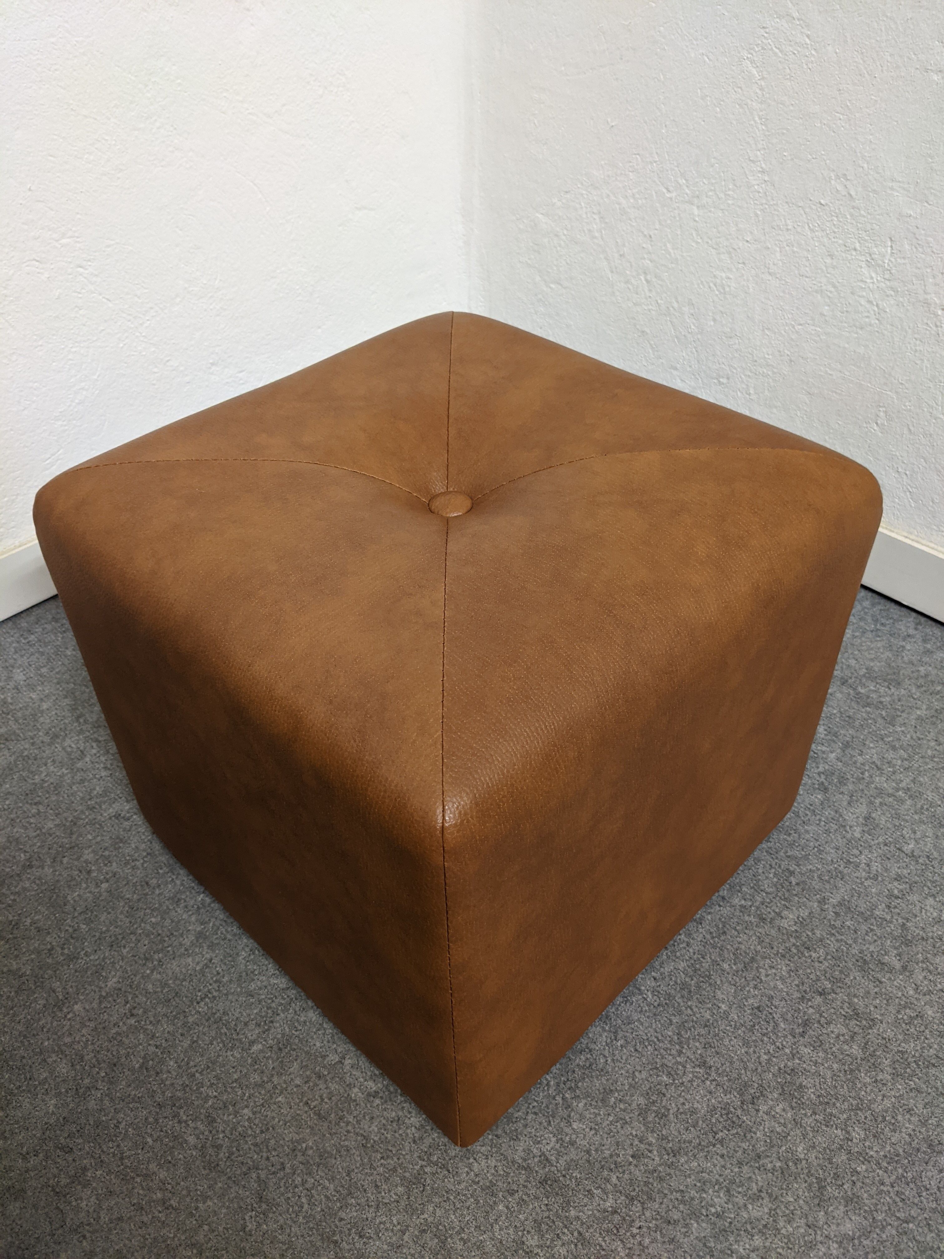 Vintage leather ottoman