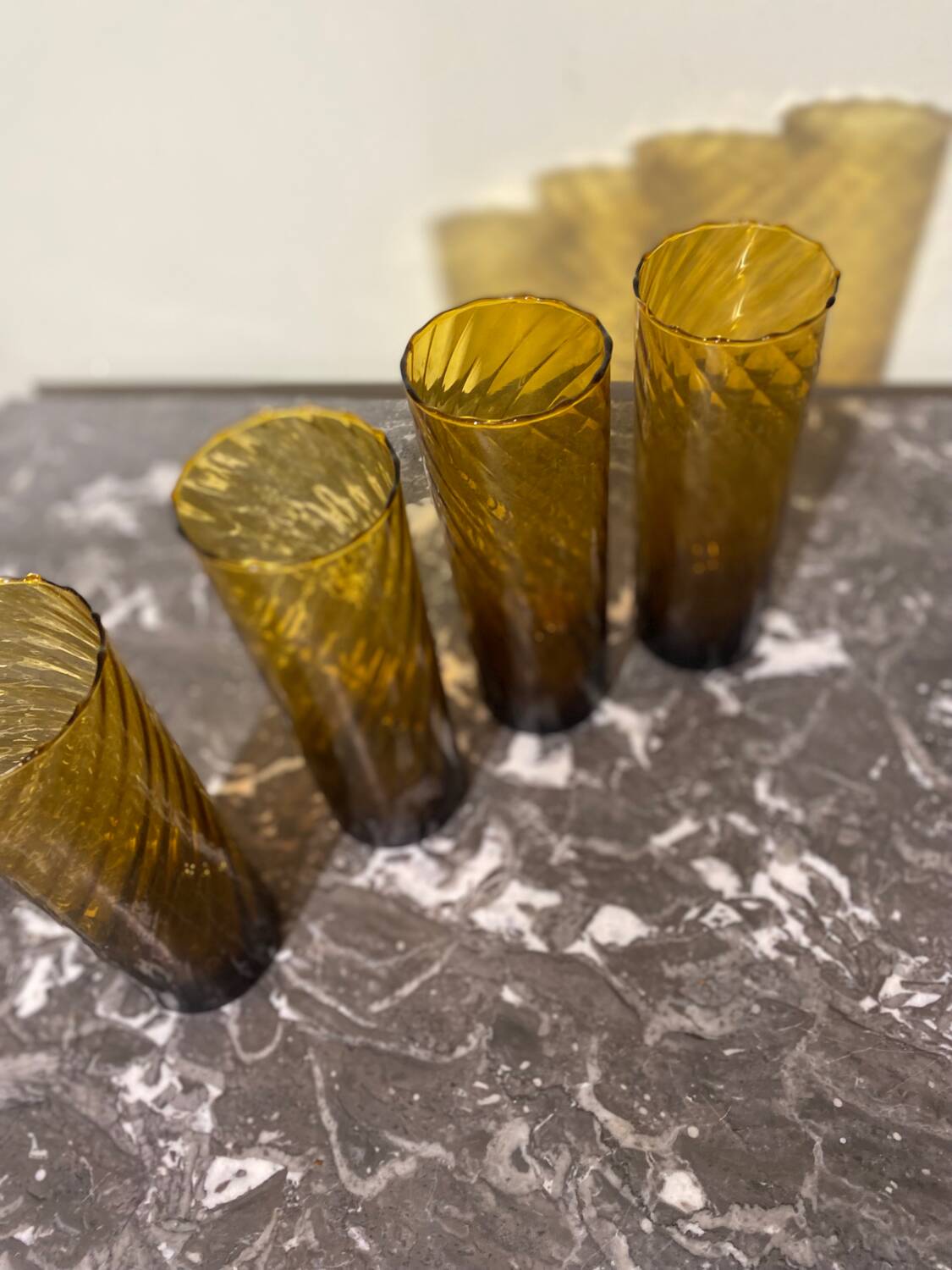 Vintage amber glasses