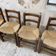 6 straw and oak chairs, mountain furniture