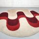 Round carpet in circa wool 70 psychedelic 150cm