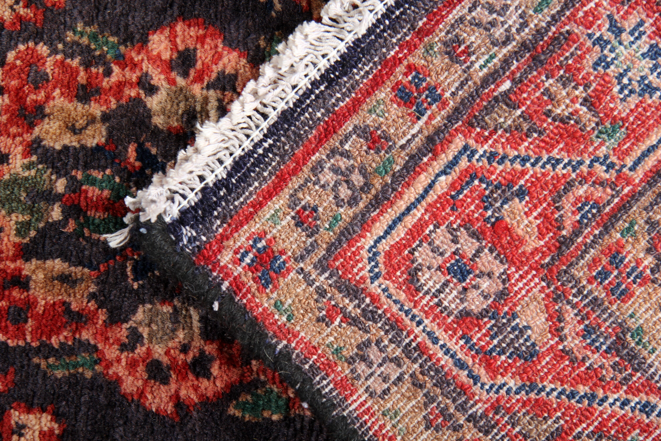 Traditional vintage Sarough runner rug 85x365cm