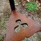 Wood and marble stool