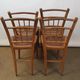 Lot of six chairs Luterma 1900 seat crafted
