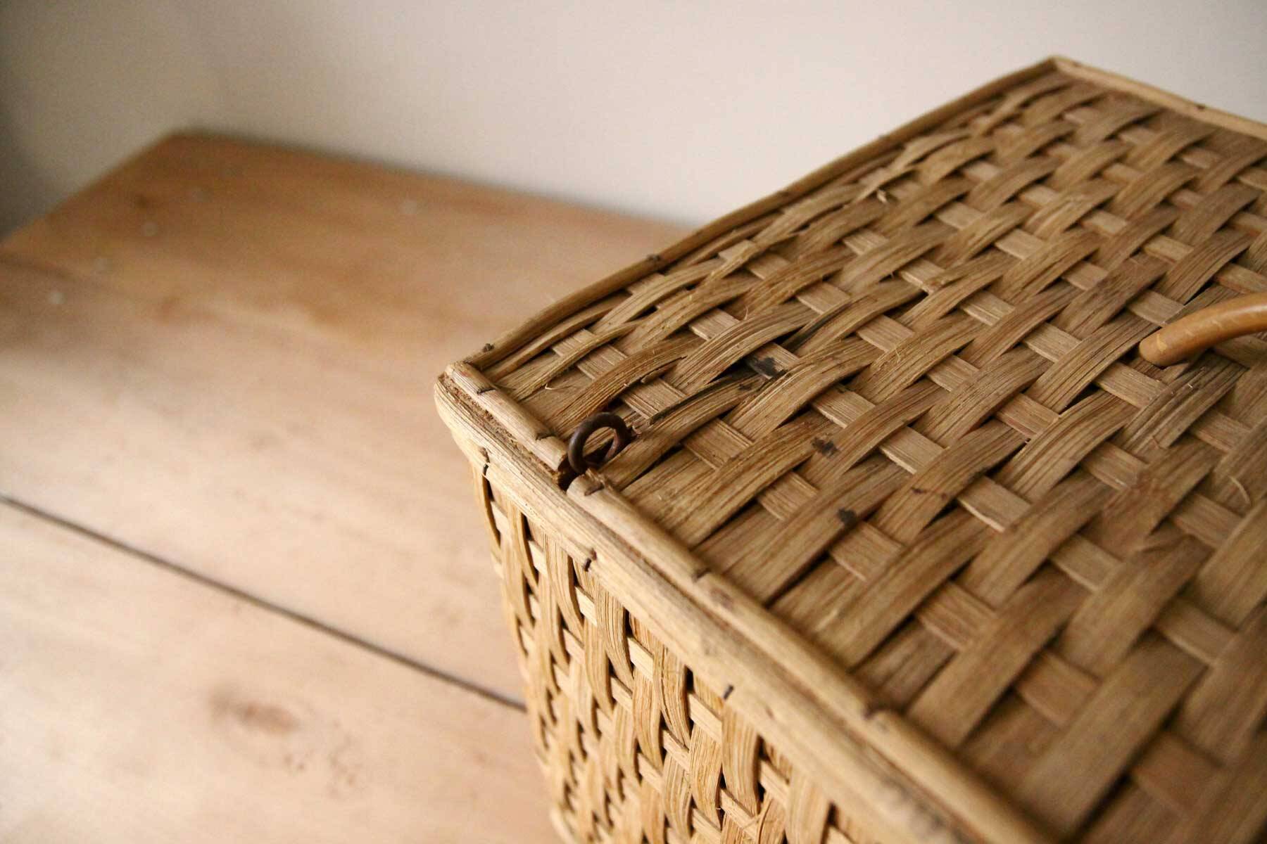 Vintage wicker trunk