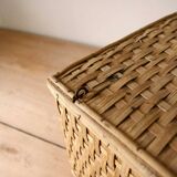 Vintage wicker trunk