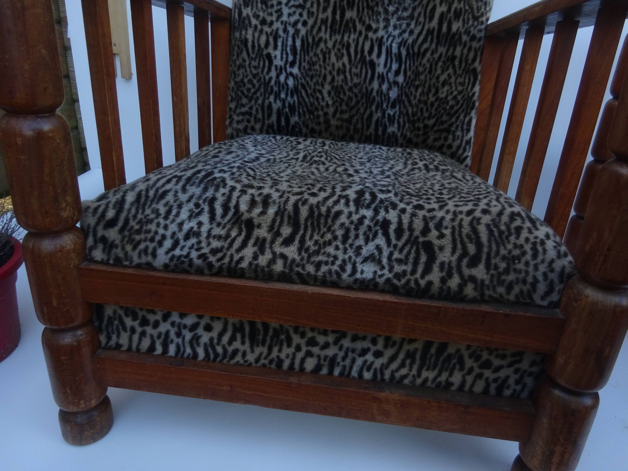 Pair of vintage leopard club chairs