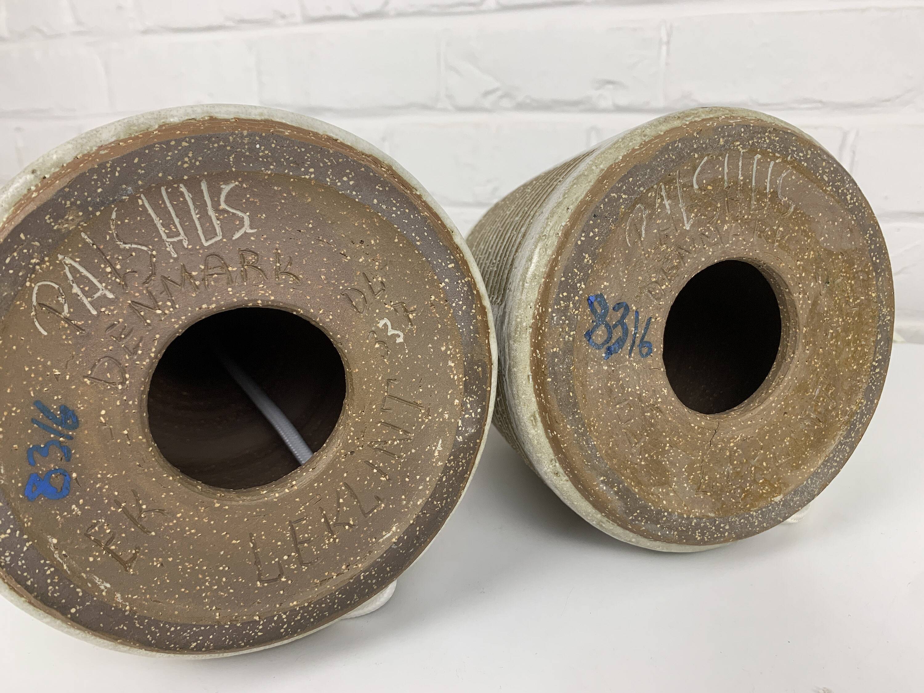 Pair of ceramic table lamps by Esben Klint, Palshus, Denmark, 1960.