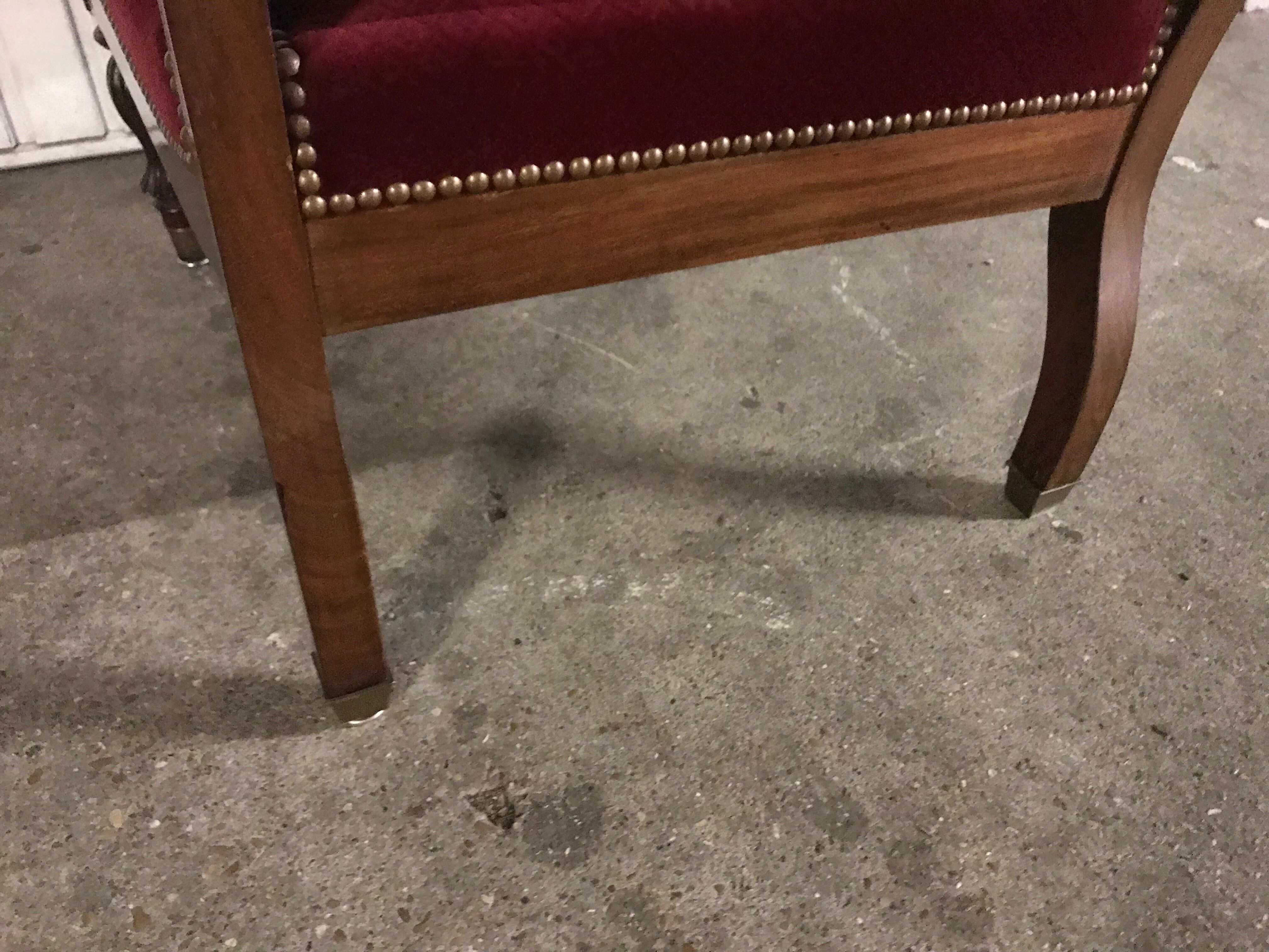 Armchair voltaire Napoleon III mahogany
