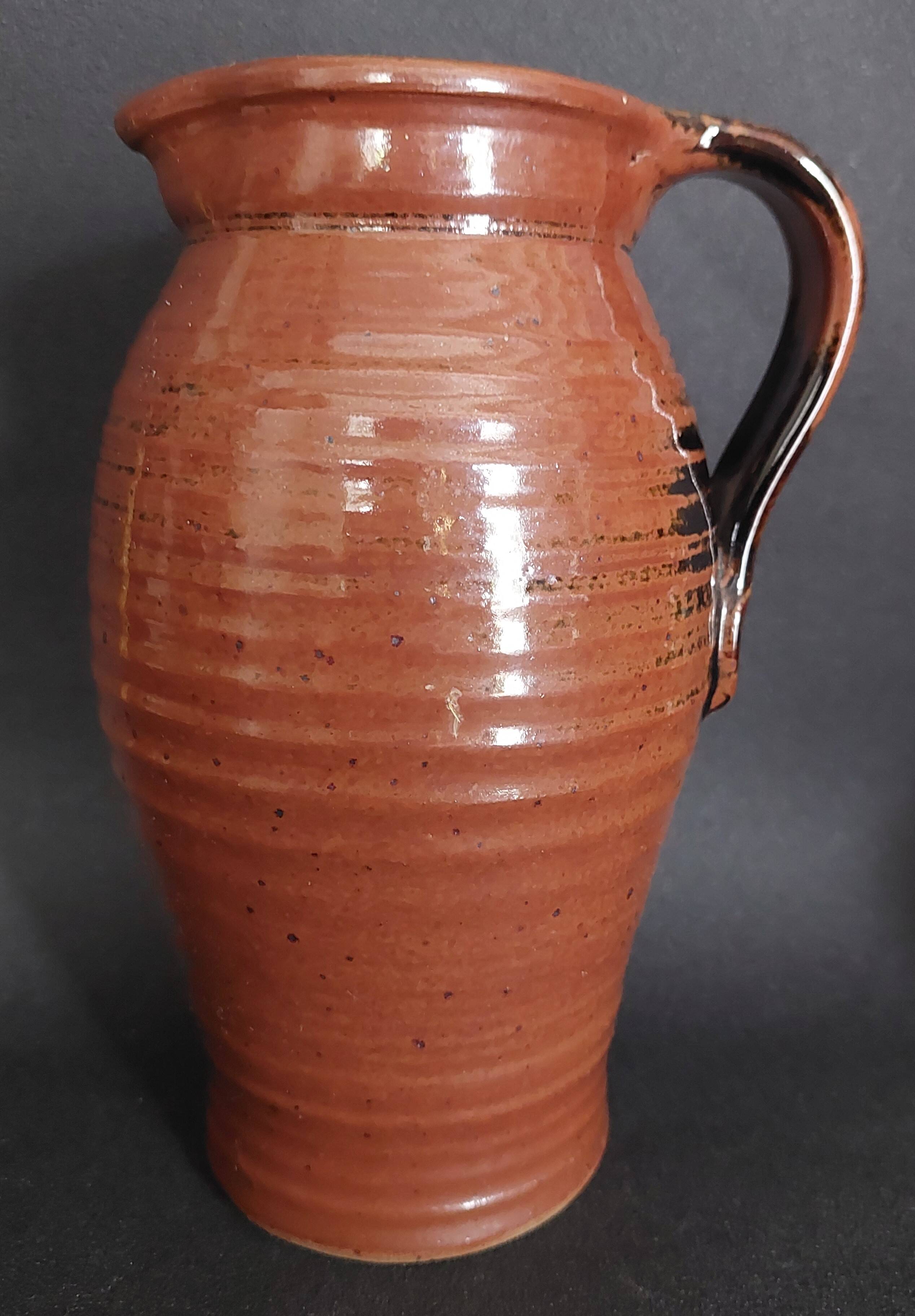 Monastic stoneware jug from Fontgombault Abbey, 20th century