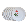 Lot de 6 assiettes plates Digoin-Sarreguemines Modèle Sévigné