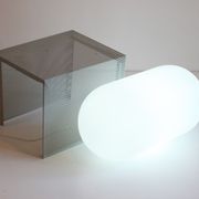Grey perforated metal nesting side tables, 1990s set of two.