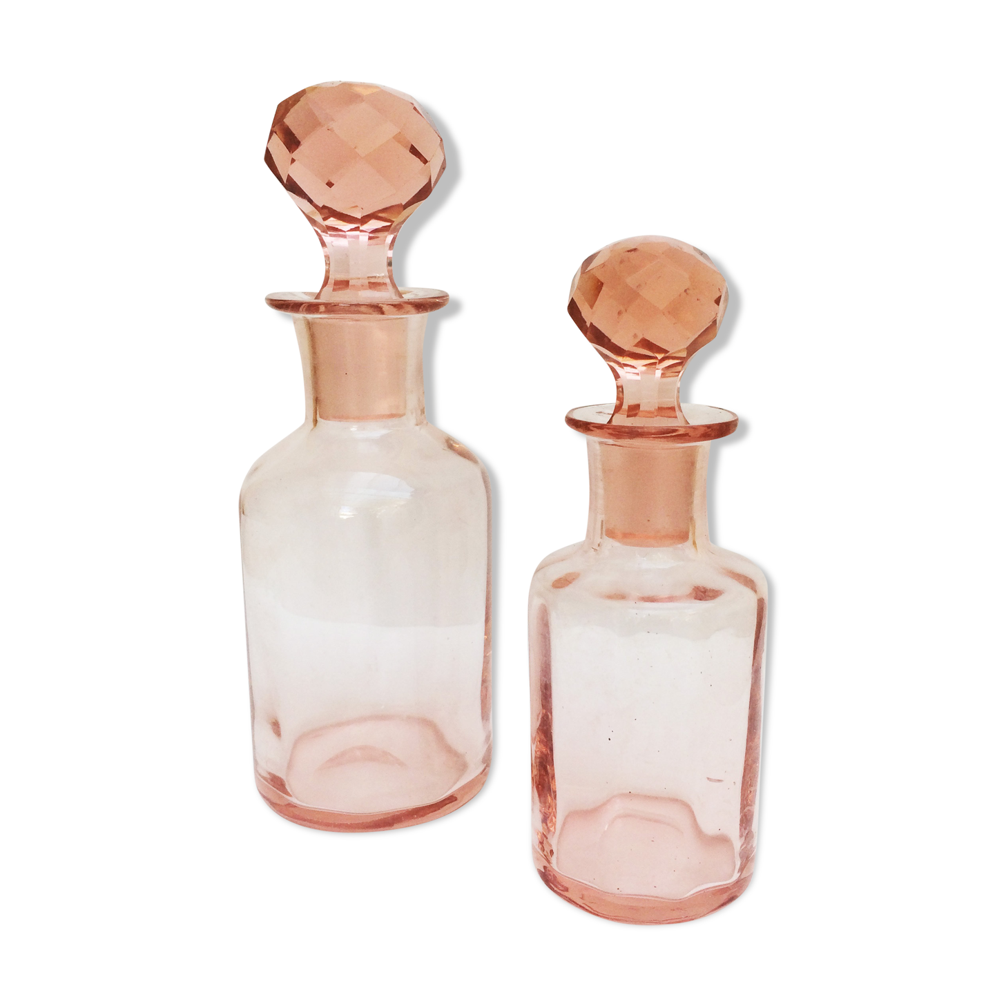 Pink pair of bottles