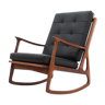 Italian mid century teak rocking chair 1950