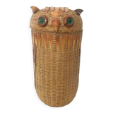 Vintage laundry basket "owls", 1970