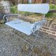 Banc de jardin ancien en fer forgé massif