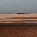 Antique English Oak Writing Desk / Partner Desk with a Leather Top