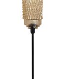 Table lamp made from an old golden glass pendant light