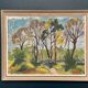Original Swedish Oil on Panel - 'Forest Path'  – Unsigned Vintage & Framed