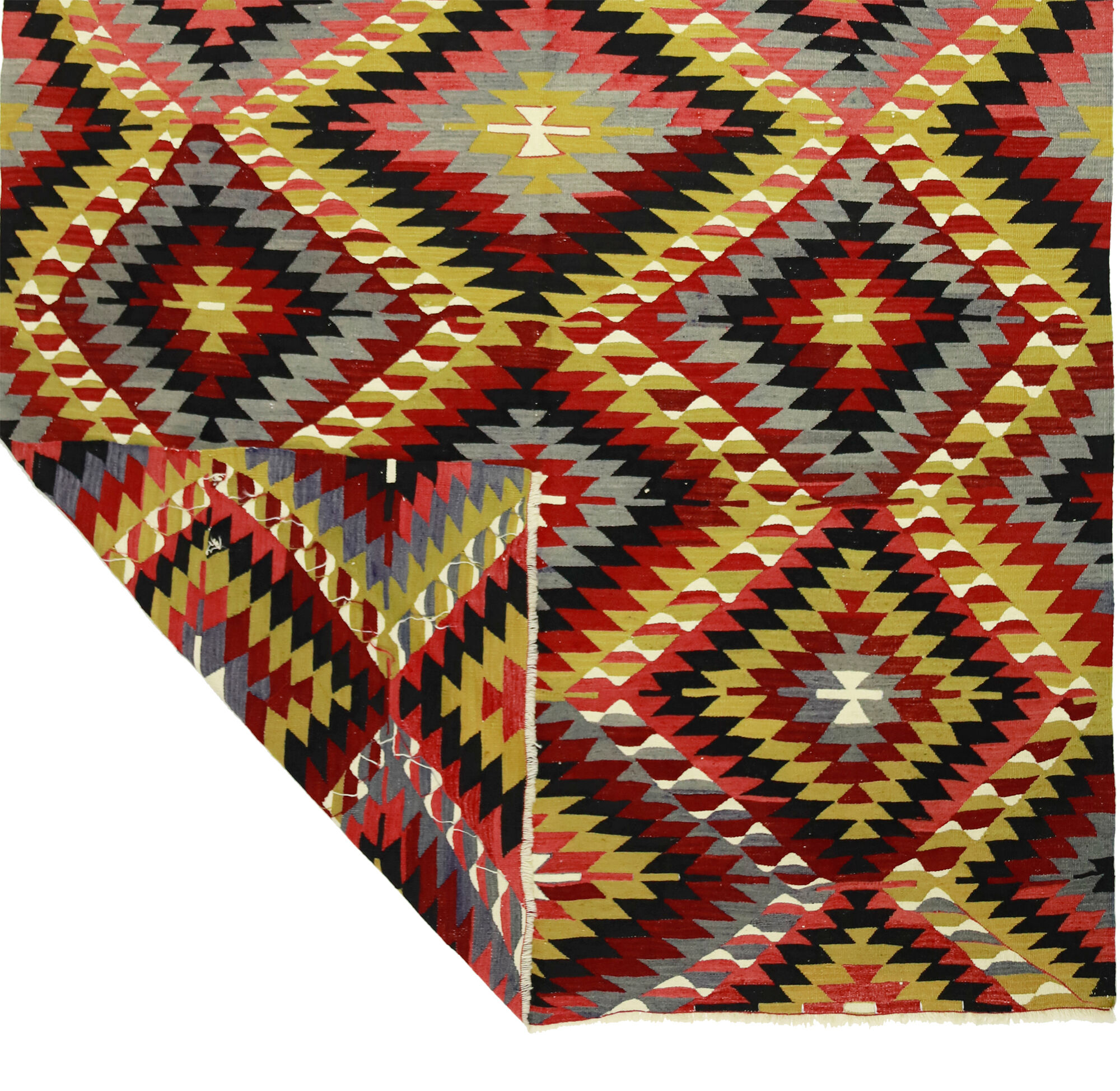 Anatolian handmade kilim rug 300 cm x 185 cm