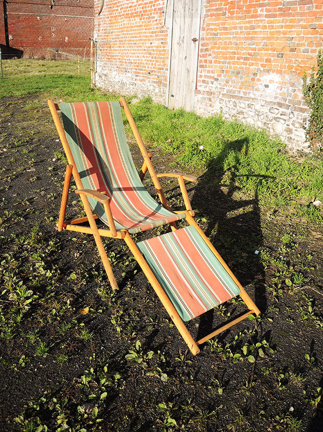 Old sunbathing