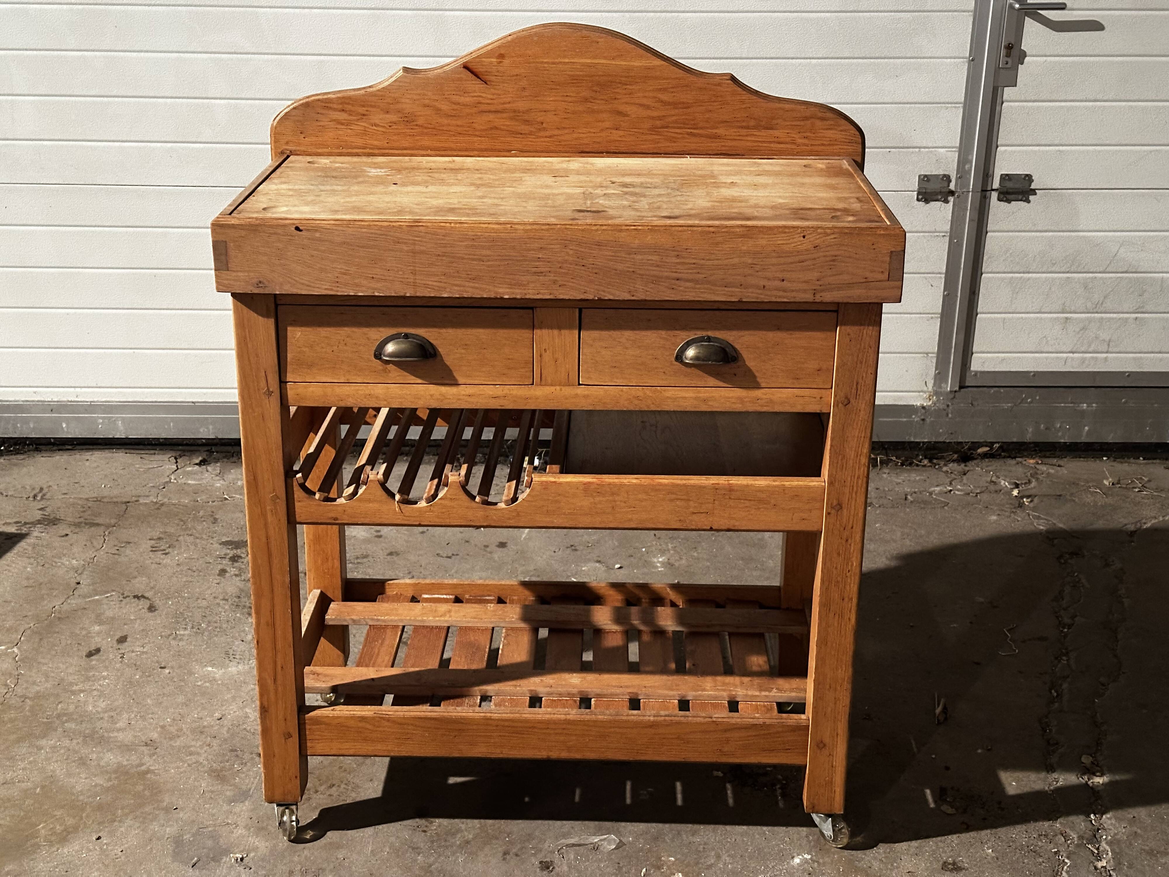 Meuble Billot - ancien meuble de boucher
