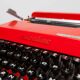 Typewriter Olivetti Valentine 1970