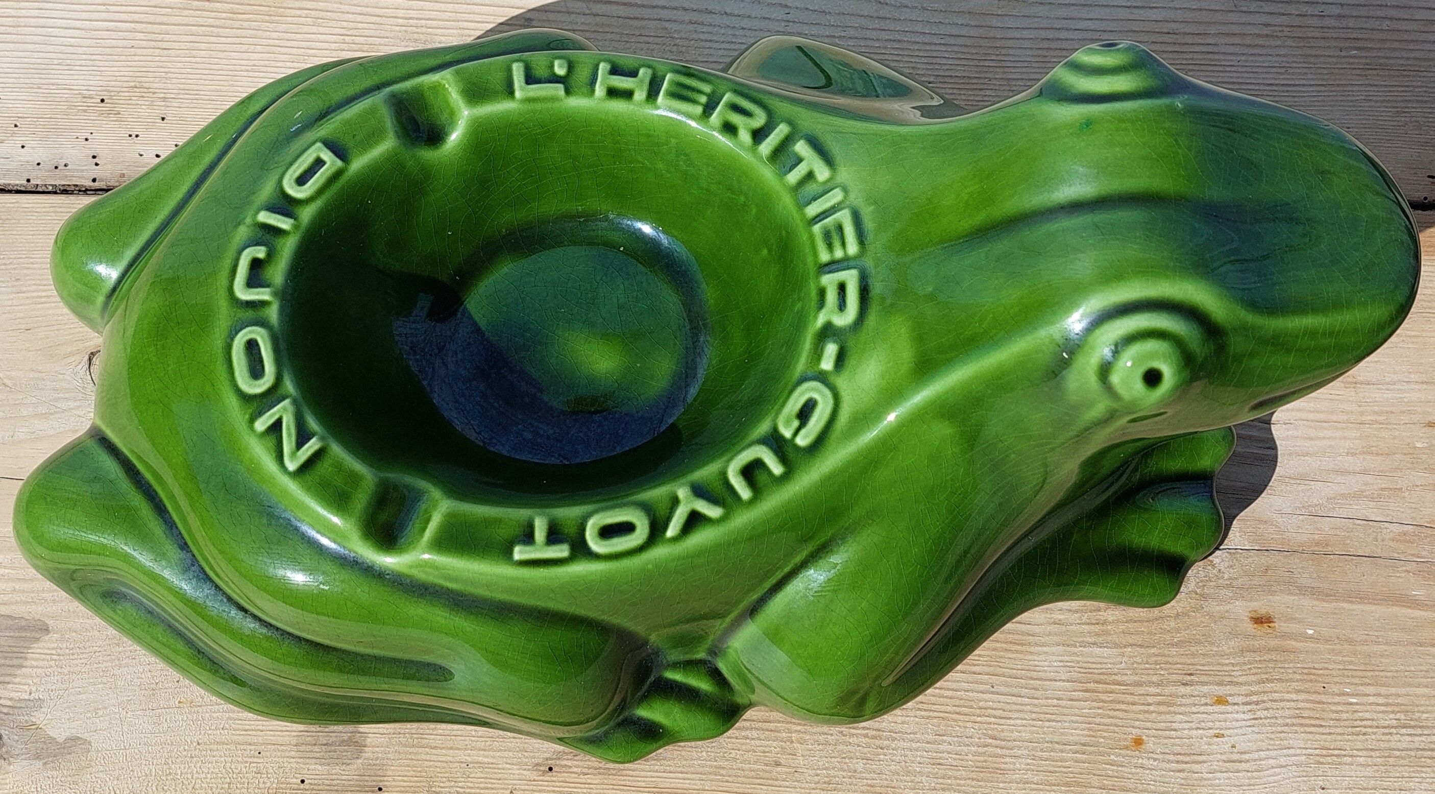 Advertising frog ashtray The heir - Guyot Dijon