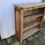 Low library in patinated decapé beech