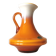 Vintage Murano Cased Glass Vase: Retro Orange Ceramic, 70s Yugoslavia