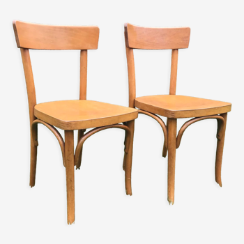 2 chaises bistro baumann vintage 1940