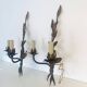 Pair of large wall sconces attributed to Maison Baguès, Paris, circa 1966.