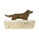 Art Deco Dog on Marble Base, Gold-colored Zamak