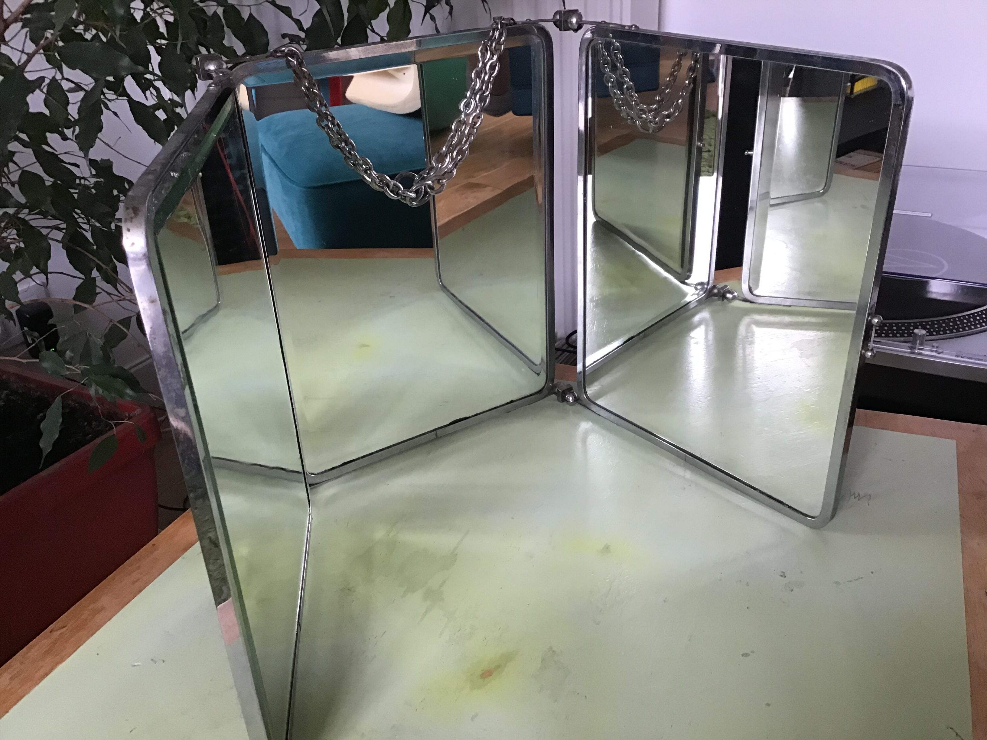 Year 70 triptych mirror 22x28cm