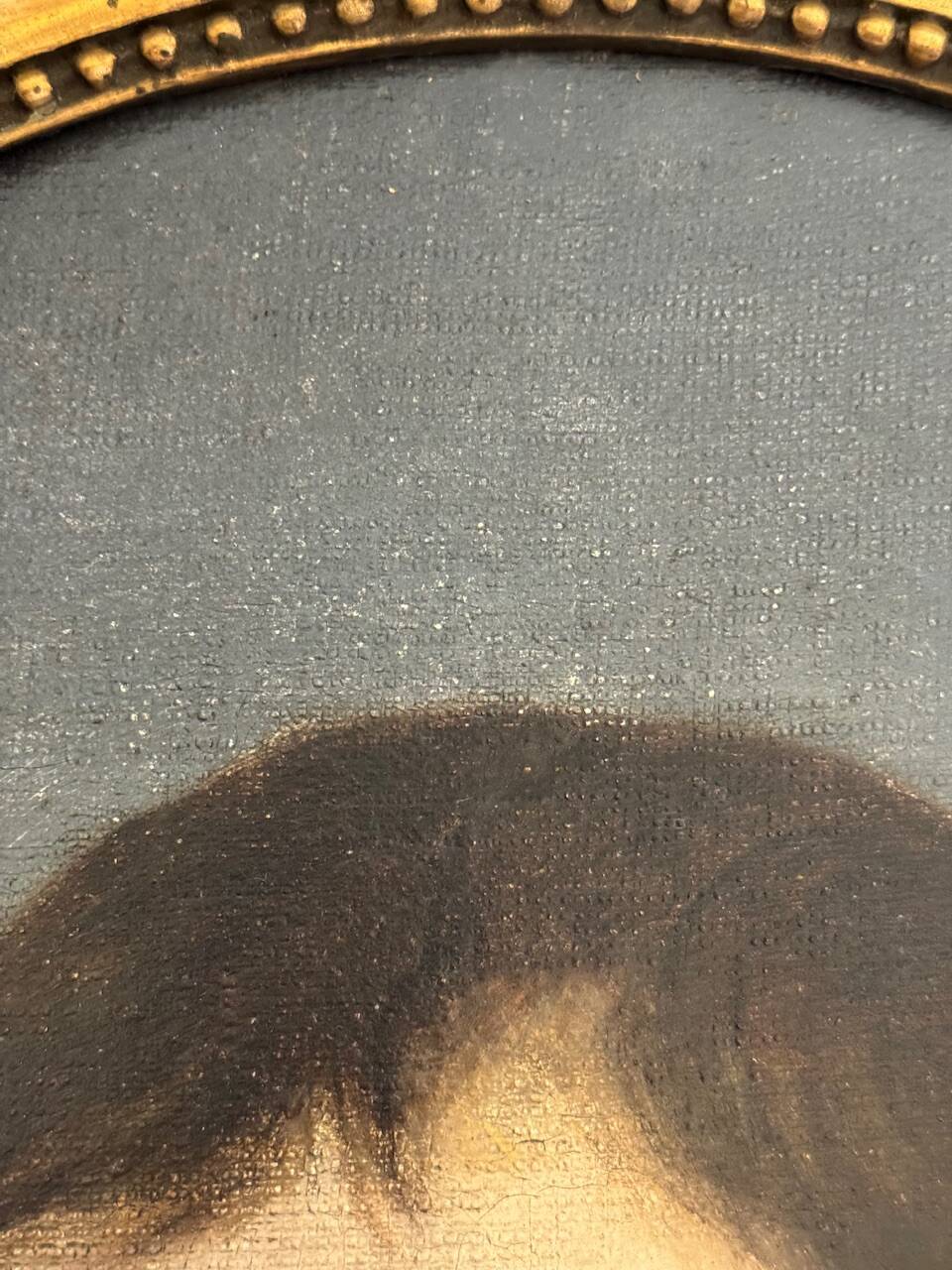 Old painting, portrait of a young boy 19th century