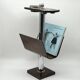 Magazine rack "Servizio da fumo" wood/metal — Italy, 1970s