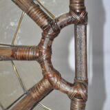 Wall light mother-of-pearl and bamboo flower shape