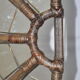 Wall light mother-of-pearl and bamboo flower shape