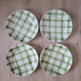 La Redoute x Selency set of 4 flat green plates